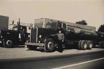 (AMERICAN TRUCKERS) A mini-archive of 50 photographs depicting commercial drivers, truckers, and entrepreneurs proudly posing alongside